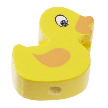 Ankka 2kpl keltainen, puuta LKL - Silikonihelmet ja tuttinauhatarvikkeet - 3260070 - 1