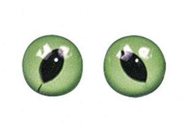 Kissan silmä 12mm ommeltava 6 kpl - Silmät, kuonot, nivelet - 8902800 - 2