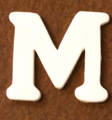 Vanerikirjain 4 cm, M - Kirjaimet ja numerot - 6161200 - 1