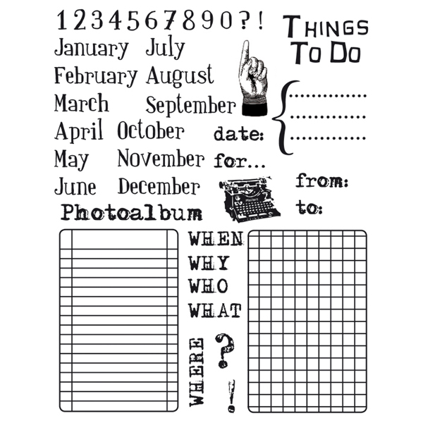 Akryylileimasinsetti 14x18cm Kalenteri - Kalenteriaskartelu / Plannerit - WTK070 - 1