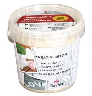 Askartelubetoni 1kg, sopii sisäkäyttöön - Kipsi ja betoni - 34152000 - 1