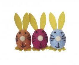 Askartelupakkaus huopapuput 6cm 3kpl - Pääsiäisaskartelu - 53604000 - 1