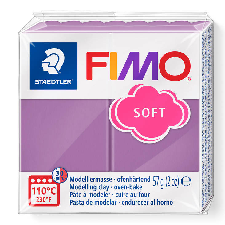 Fimo Soft trendiväri mustikkamaito - FIMO Soft ja Effect -muovailumassat - 8020-T60 - 1