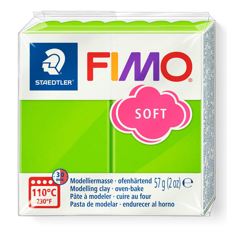 Fimo soft, perusvärit,omenanvihreä - FIMO Soft ja Effect -muovailumassat - 8020-50 - 2