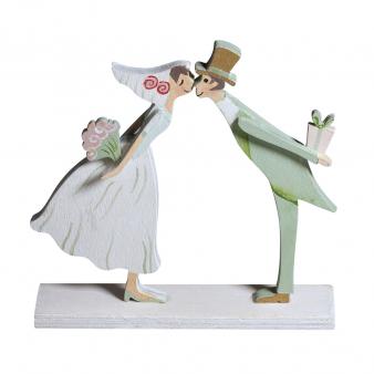 Hääpari puuta 9x2x9cm - Hääaskartelu - 56956000 - 1