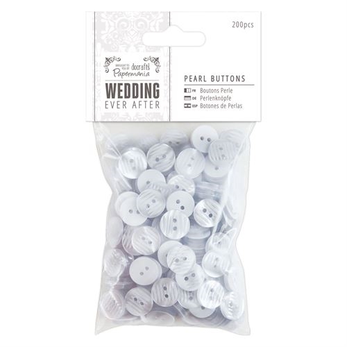 Helmiäisnapit 200kpl, hopeanharmaat - Hääaskartelu - PMA 158460 - 1