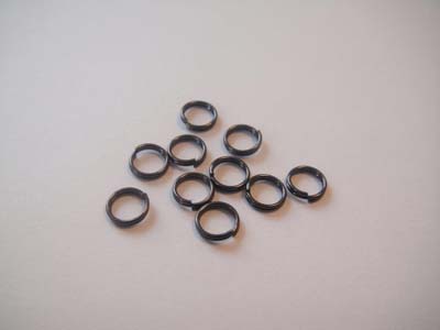 Kaksoisrengas 6mm 10kpl Musta / - Korunosat ja korutarvikkeet - 12092-9250 - 1