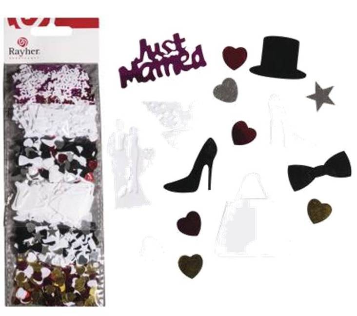 Konfettilajitelma Häät, 6 x 7g - Muut koristelutarvikkeet - 39424000 - 1