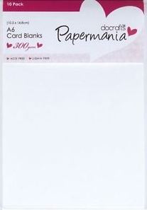 Kortit ja kuoret A6 valkoiset 10kpl 300g - Korttipohjapakkaukset (sis. kuoret) - PMA 150100 - 1