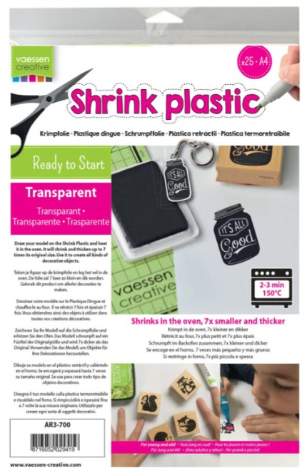 Kutistemuovi A4 kirkas 25 arkkia - Muut sekalaiset perustarvikkeet - AR3-700 - 1