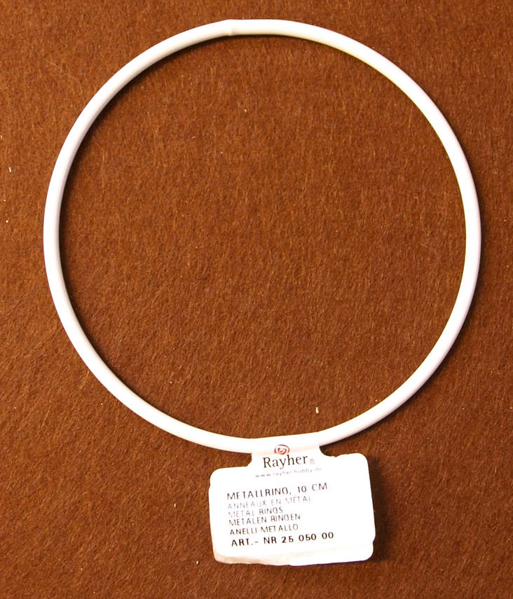 Metallirengas, 10 cm, valkoinen - Metallirenkaat ja lampuntekotarvikkeet - 2505000 - 2