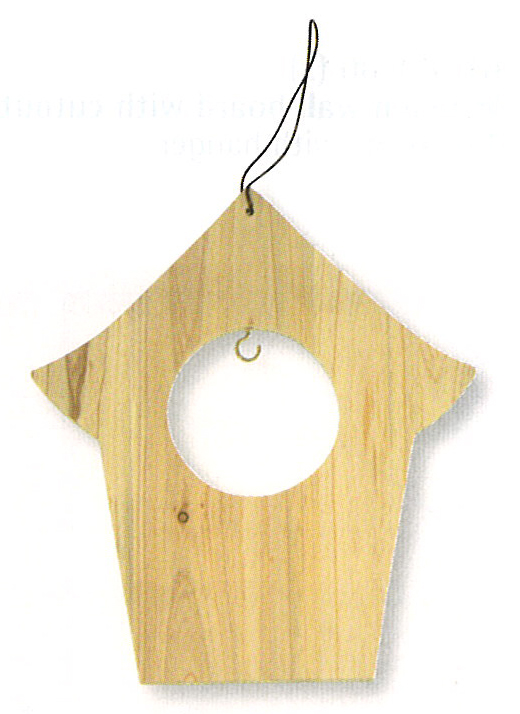 Mökki, puuta, 26x23 cm, aukko 9 cm - Muut puu-, MDF- ja vanerituotteet - 6192200 - 1