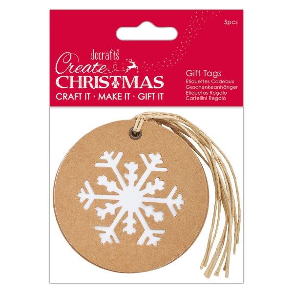 Pakettikortit 5kpl eko, lumihiutale - Jouluaskartelu - PMA 157970 - 1