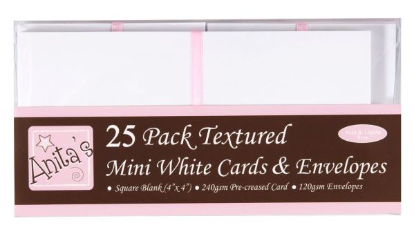 Pienet neliökortit+kuoret 25kpl valkeat - Korttipohjapakkaukset (sis. kuoret) - ANT 1515000 - 1