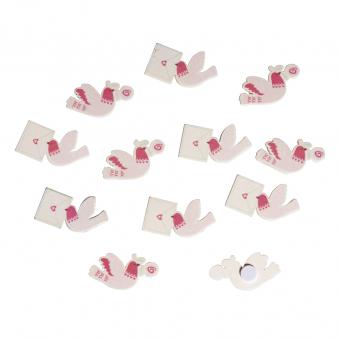 Puukoristeet Kirjekyyhkyt 12kpl tarralla - Tarrat, värikkäät - 56920000 - 1