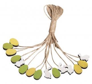 Puukuviot juuttinarussa Pääsiäismunat ja - Pääsiäisaskartelu - 56952000 - 1