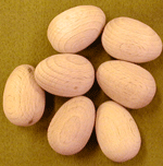 Puumuna, 30 mm, 25kpl LKL - Puupallot, -munat ja -napit - 6109300 - 1