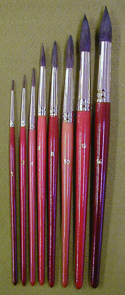 Pyöreä sivellin, 6,0 mm - Poninkarvasiveltimet vesiväreille - 992-10 - 1