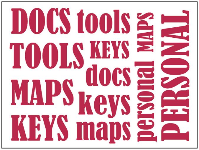 Sabluuna 20x15 Tekstit säilytykseenLKL - Muovisabluunat - KSD250 - 1