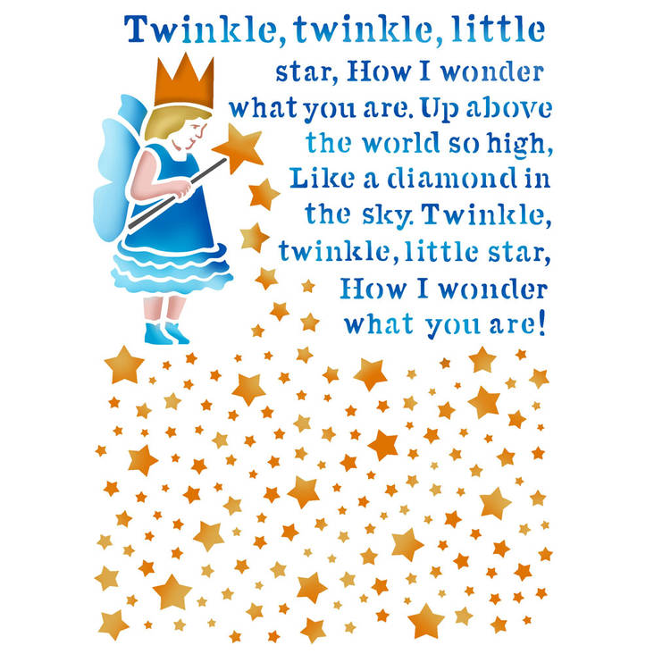 Sabluuna 20x15 Twinkle twinkle - Muovisabluunat - KSD280 - 1