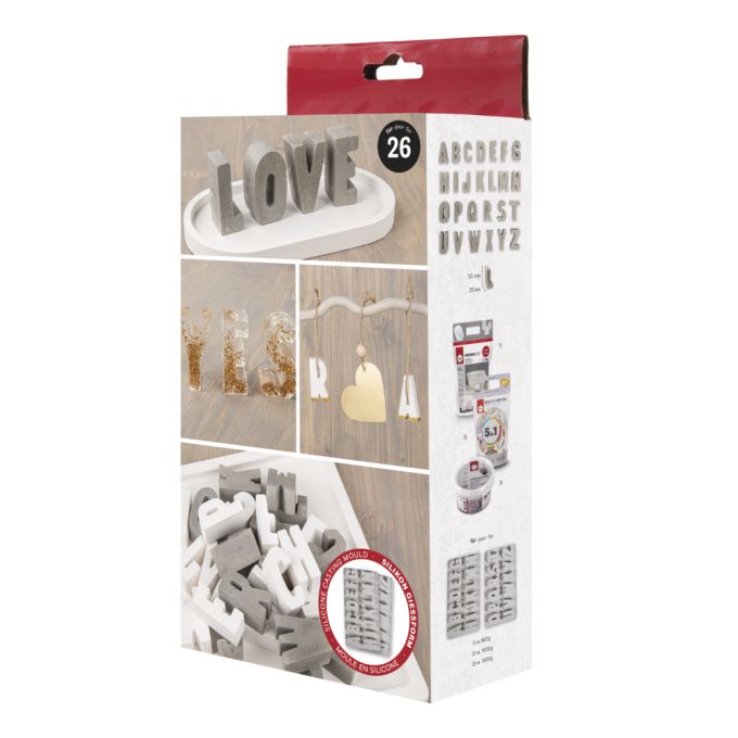 Silikonimuotti Kirjaimet, 2-osainen - Muotit - 36130000 - 1