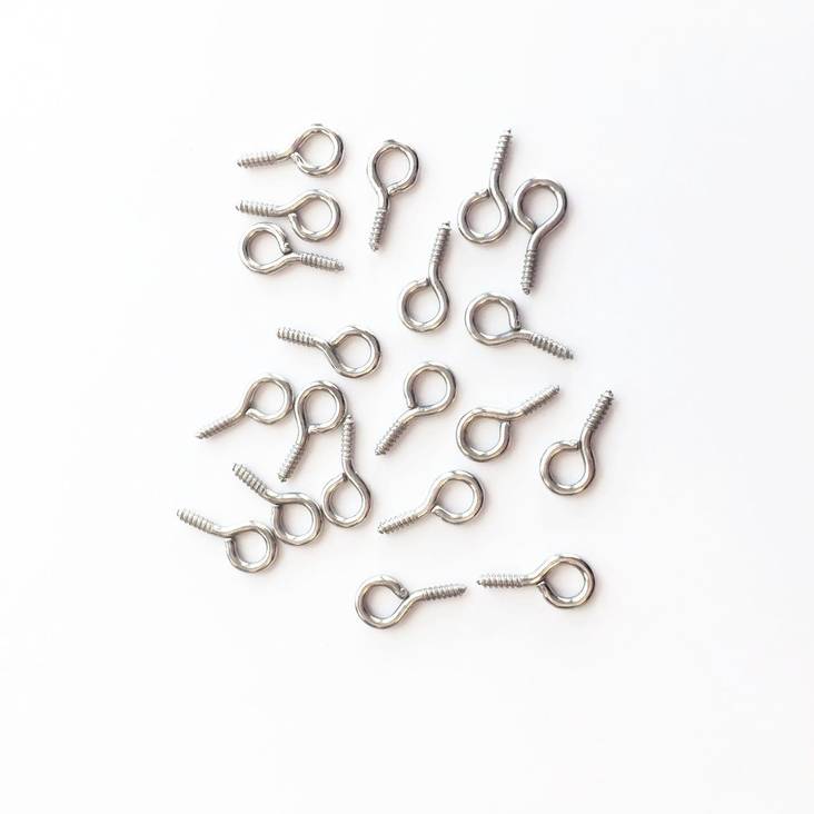 Silmukkaruuvi 11mm 20kpl, hopeanvärinen - Korunosat ja korutarvikkeet - 12423-2350 - 1