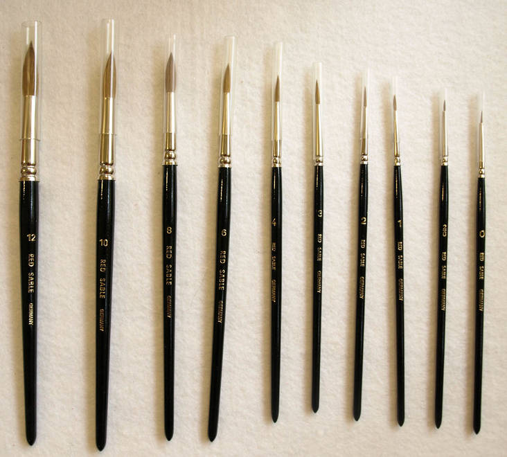 Sivellin, pyöreä, 6,0 mm LKL - Näädankarvasiveltimet liuotinväreille - 9951-10 - 1