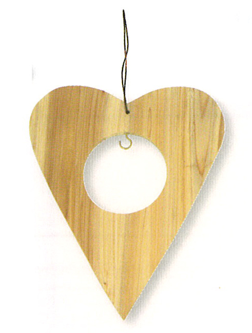 Sydän, puuta, 25x21 cm, aukko 9 cm - Muut puu-, MDF- ja vanerituotteet - 6192100 - 1