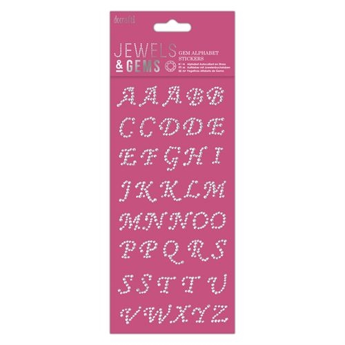 Tarra-arkki Strassikirjaimet Italic - Tarrat, värikkäät - PMA 356110 - 1