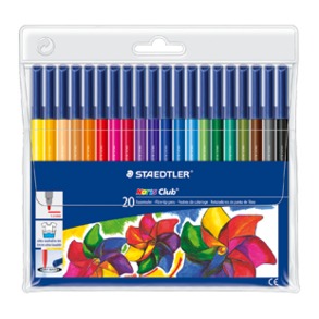 Tussit 20kpl, Noris Club, Dry Safe - Värikynät, tussit, koulutarvikkeet - 326 WP20 - 1