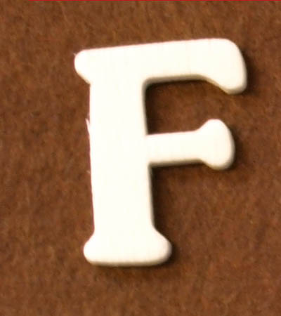 Vanerikirjain 4 cm, F - Kirjaimet ja numerot - 6160500 - 1