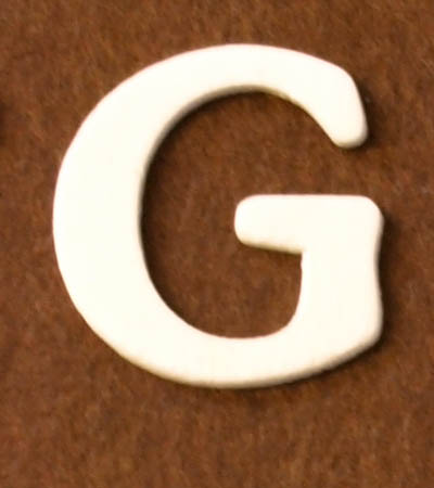 Vanerikirjain 4 cm, G - Kirjaimet ja numerot - 6160600 - 1