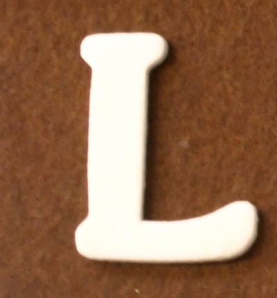 Vanerikirjain 4 cm, L - Kirjaimet ja numerot - 6161100 - 1