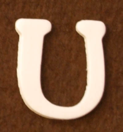 Vanerikirjain 4 cm, U - Kirjaimet ja numerot - 6162000 - 1