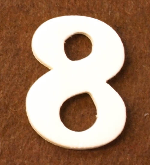 Vanerinumero 4 cm, 8 - Kirjaimet ja numerot - 6163300 - 1