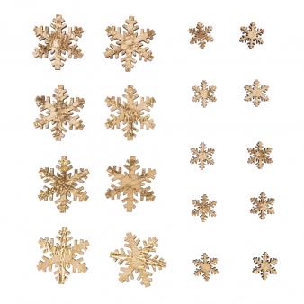 Vaneriset hiutaleet, osittain kullatut - Jouluaskartelu - 46702000 - 1