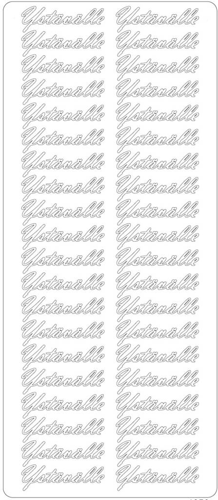 Ääriviivatarra Ystävälle 2, valkoinen - Ääriviivatarrat tekstillä - 75350 - 1