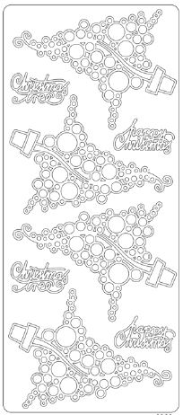 Ääriviivatarra kuplakuuset hopea - Jouluiset ääriviivatarrat - 75380 - 1