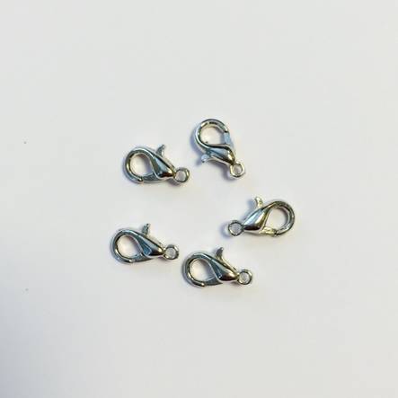 Papukaijalukko 10mm 5kpl Hopeanvärinen - Korunosat ja korutarvikkeet - 11808-1351 - 1