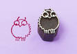 Blockwallah-leimasin Fluffy Owl - Puuvartiset leimasimet ja Blockwallah - B101 - 1