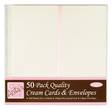 Korkeat kortit + kuoret 50kpl kerma - Korttipohjapakkaukset (sis. kuoret) - ANT 1513021 - 1