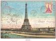 Riisipaperi 48x33cm Eiffel-postikortti - Riisi- ja decoupage-paperit - DFS291 - 1