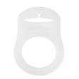 Tuttirengas silikonia valkoinen 1kpl - Silikonihelmet ja tuttinauhatarvikkeet - 3260851 - 1