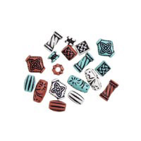 Antiikkihelmet, muovia 60 kpl, 6-18 mm - Muovihelmet - 1975-51 - 1