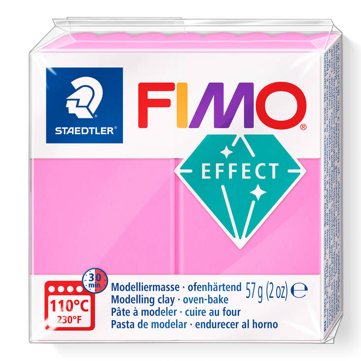 Fimo Effect NEON pinkki - FIMO Soft ja Effect -muovailumassat - 8010-201 - 2