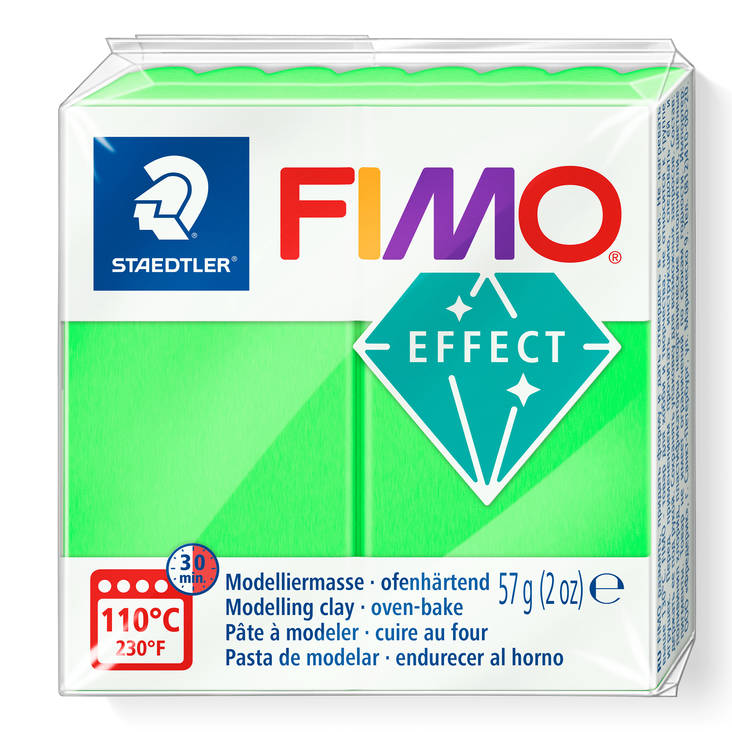 Fimo Effect NEON vihreä - FIMO Soft ja Effect -muovailumassat - 8010-501 - 2