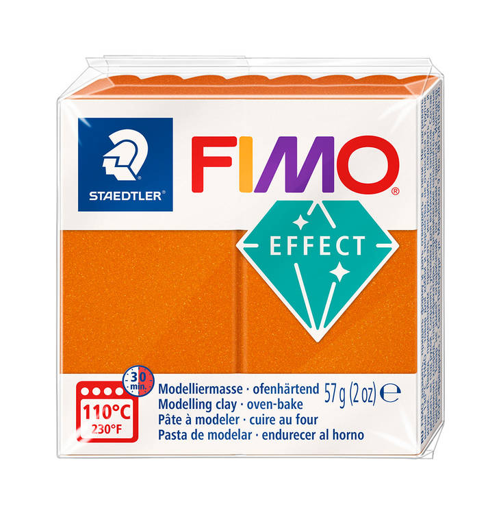 Fimo Effect metallioranssi - FIMO Soft ja Effect -muovailumassat - 8010-41 - 1