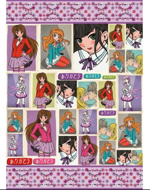 Huopa kuviollinen 50x70cm, Manga - Askarteluhuovat ja vanu - FLSG-ST31 - 1