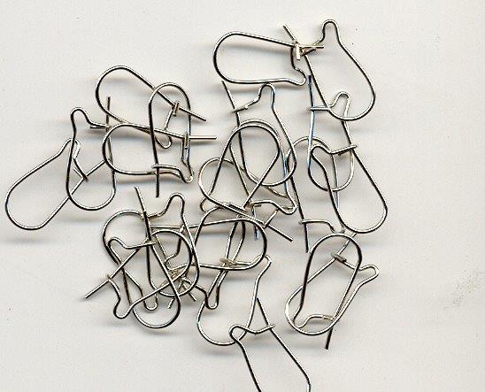 Korviskoukku lukittava 24kpl Hopeanväri- - Korunosat ja korutarvikkeet - 11808-1411 - 1