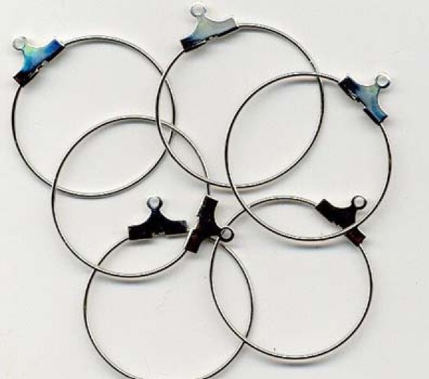 Kreolirengas 25mm 6kpl hopeanvärinen - Korunosat ja korutarvikkeet - 11808-1611 - 1